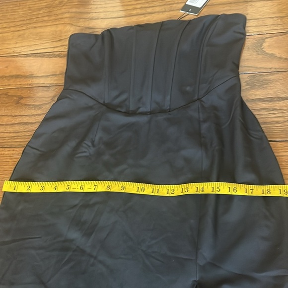 Clubl London Daphne Black Bandeau Corset Thigh Split Maxi Dress Size 6 NWT - Picture 8 of 12